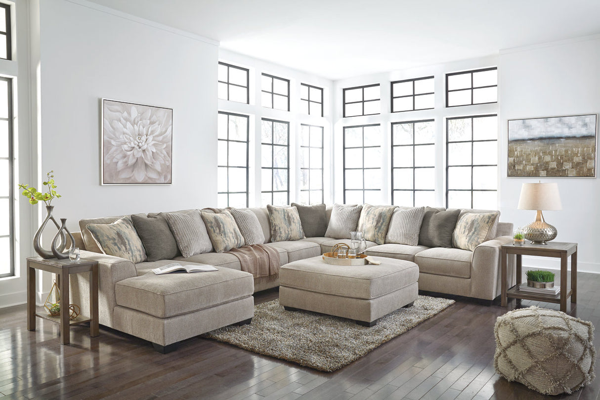 Ardsley Pewter 5-Piece Sectional with Chaise from Ashley - Luna Furniture