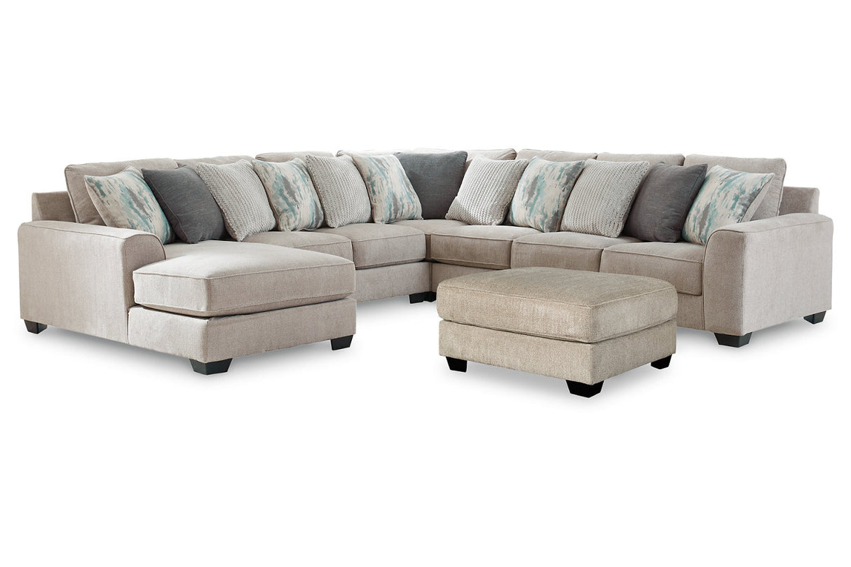 Ardsley 5-Piece Sectional and Ottoman from Ashley - Luna Furniture