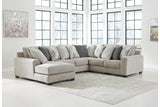 Ardsley Pewter 4-Piece Sectional with Chaise from Ashley - Luna Furniture