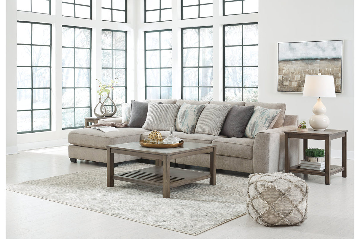 Ardsley Pewter 3-Piece Sectional with Chaise from Ashley - Luna Furniture