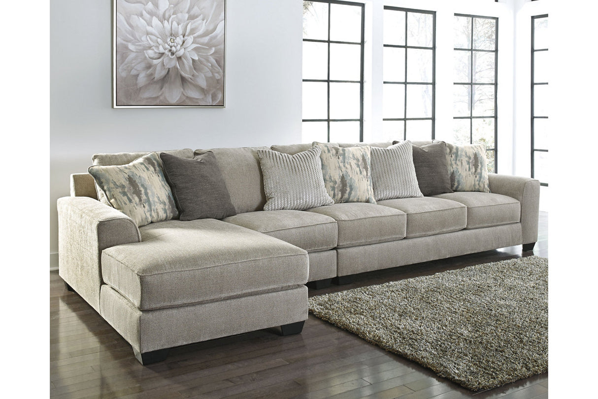 Ardsley Pewter 3-Piece Sectional with Chaise from Ashley - Luna Furniture