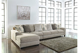 Ardsley Pewter 3-Piece Sectional with Chaise from Ashley - Luna Furniture