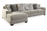 Ardsley Pewter 2-Piece Sectional with Chaise -  Ashley - Luna Furniture