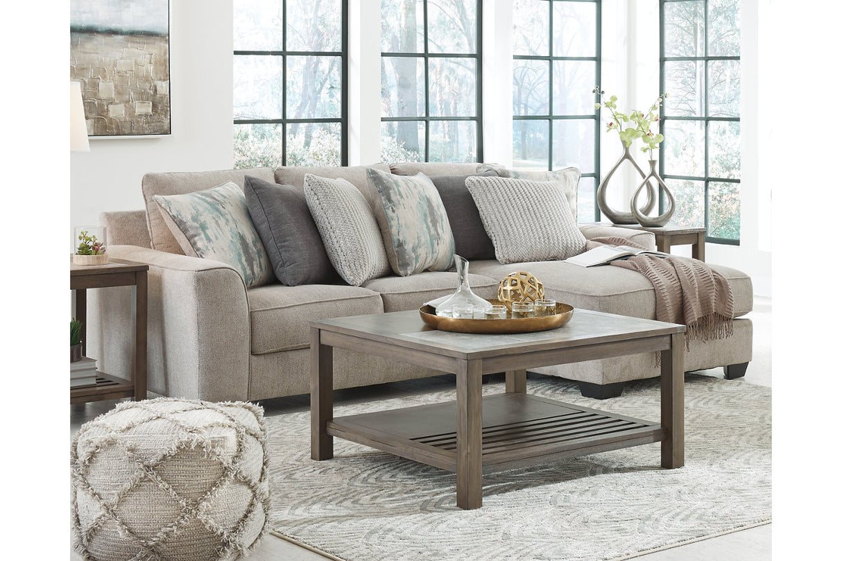 Ardsley Pewter 2-Piece Sectional with Chaise -  Ashley - Luna Furniture