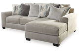 Ardsley Pewter 2-Piece Sectional with Chaise -  Ashley - Luna Furniture