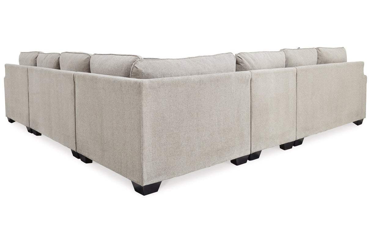 Ardsley Pewter 5-Piece Sectional with Chaise -  Ashley - Luna Furniture