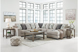 Ardsley Pewter 5-Piece Sectional with Chaise -  Ashley - Luna Furniture