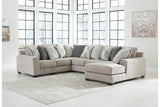 Ardsley Pewter 4-Piece Sectional with Chaise -  Ashley - Luna Furniture