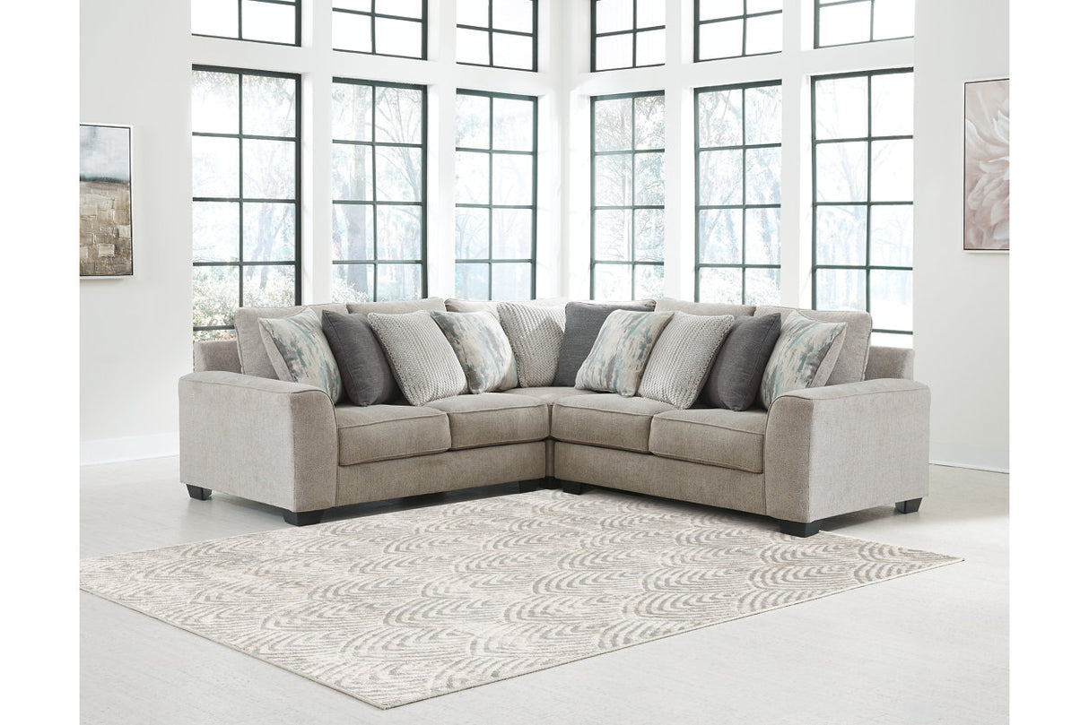 Ardsley Pewter 3-Piece Sectional -  Ashley - Luna Furniture