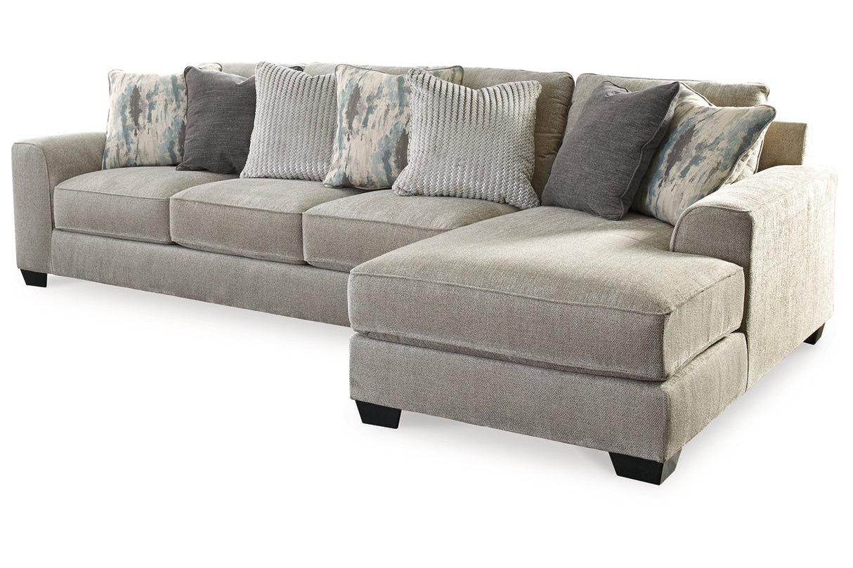 Ardsley Pewter 2-Piece Sectional with Chaise -  Ashley - Luna Furniture