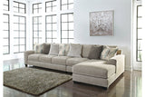 Ardsley Pewter 3-Piece Sectional with Chaise -  Ashley - Luna Furniture