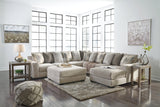 Ardsley Pewter 4-Piece Sectional with Chaise -  Ashley - Luna Furniture