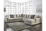 Ardsley Pewter 4-Piece Sectional with Chaise -  Ashley - Luna Furniture