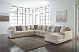 Ardsley Pewter 5-Piece Sectional with Chaise from Ashley - Luna Furniture