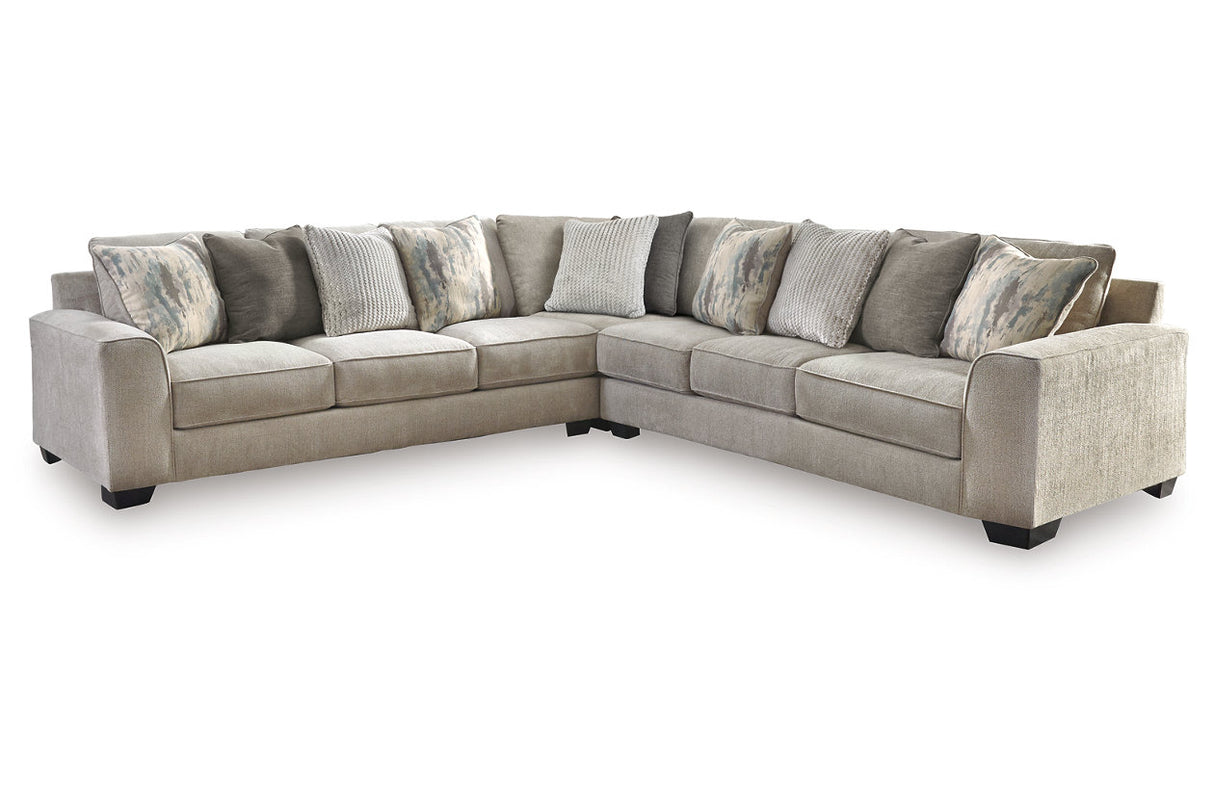 Ardsley Pewter 3-Piece Sectional from Ashley - Luna Furniture