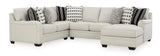 Huntsworth Dove Gray 4-Piece RAF Chaise Sectional -  Ashley - Luna Furniture