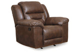 Stoneland Chocolate Reclining Sofa, Loveseat and Recliner from Ashley - Luna Furniture