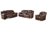 Stoneland Chocolate Power Reclining Sofa, Loveseat and Recliner from Ashley - Luna Furniture