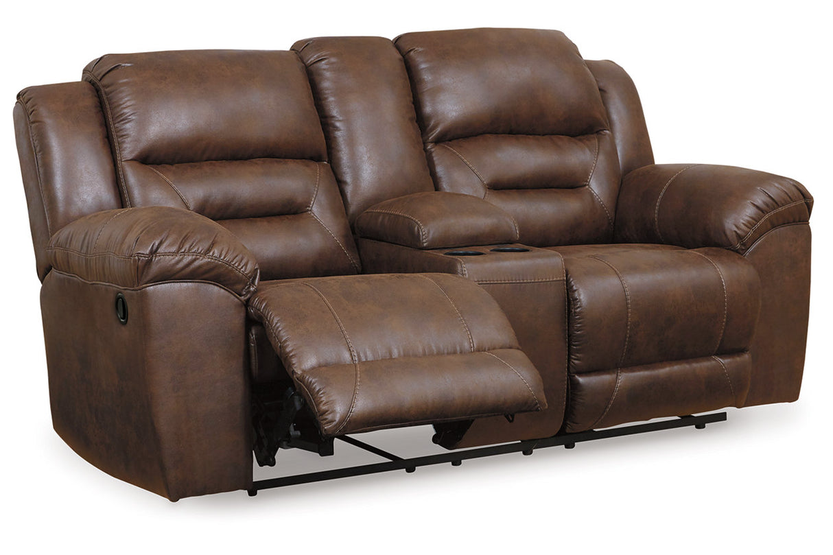 Stoneland Chocolate Reclining Sofa, Loveseat and Recliner from Ashley - Luna Furniture