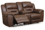 Stoneland Chocolate Reclining Sofa, Loveseat and Recliner from Ashley - Luna Furniture