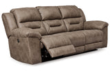 Stoneland Fossil Power Reclining Sofa and Loveseat from Ashley - Luna Furniture