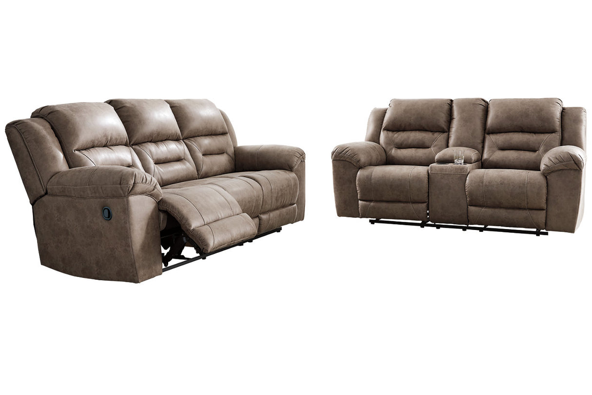 Stoneland Fossil Reclining Sofa and Loveseat from Ashley - Luna Furniture