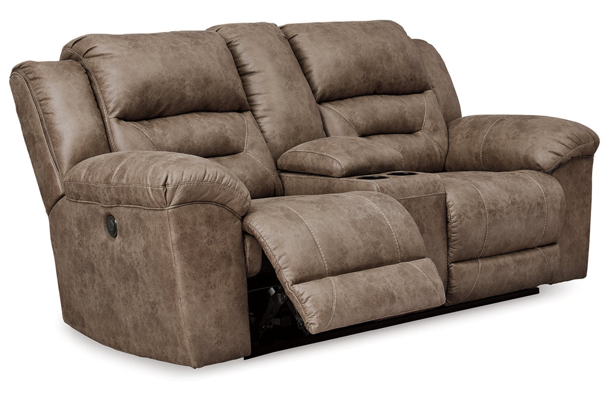 Stoneland Fossil Power Reclining Sofa and Loveseat from Ashley - Luna Furniture