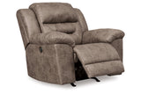 Stoneland Fossil Reclining Loveseat and Power Recliner from Ashley - Luna Furniture