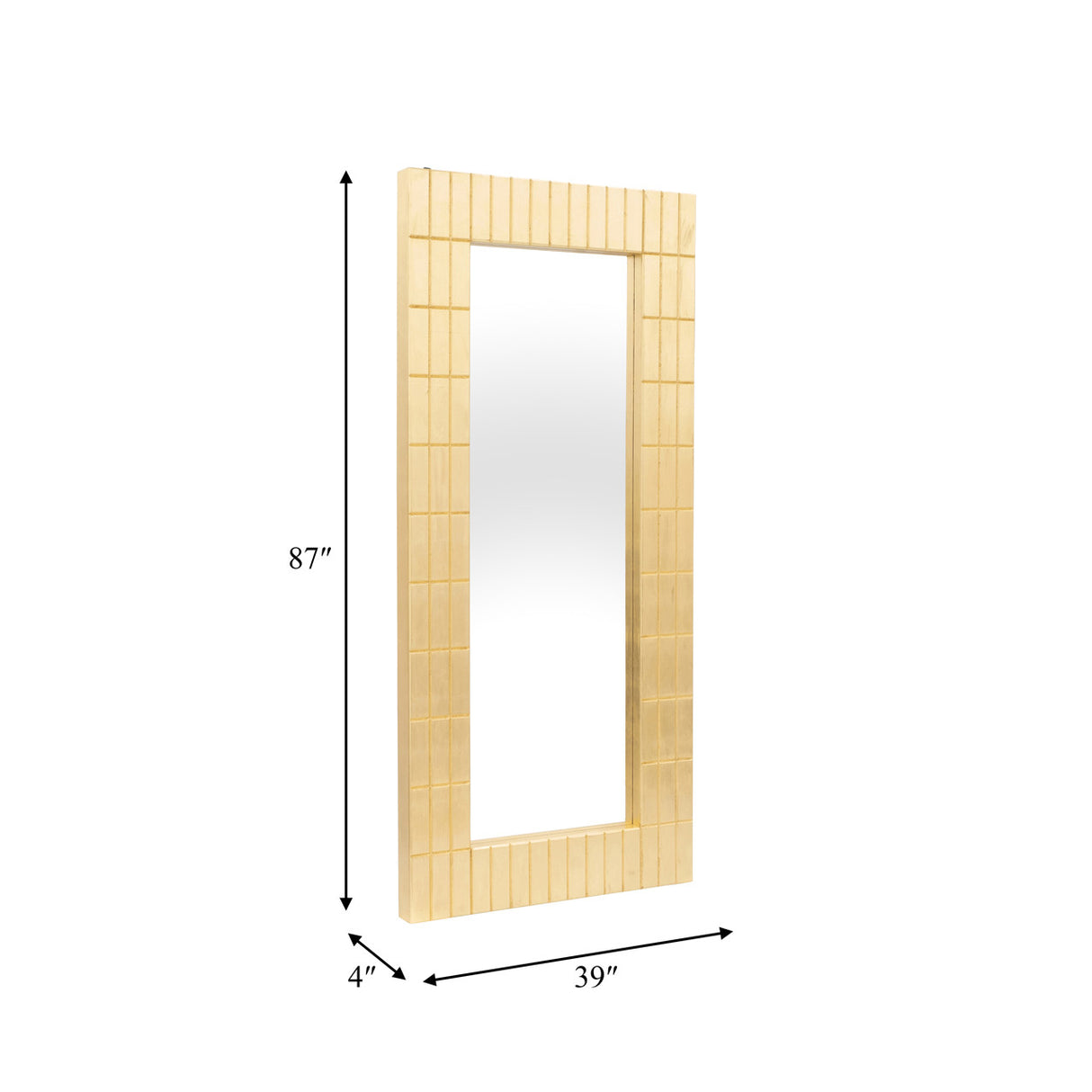 39x87, Gold Bars Rectangular Mirror - 18537