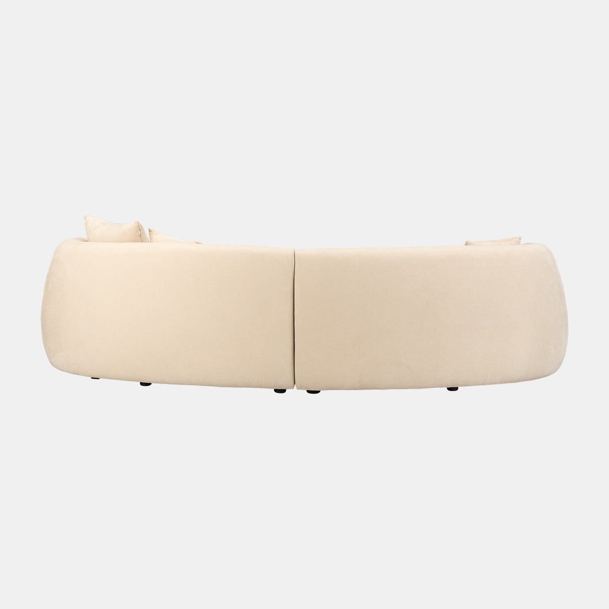 4-seat Curved Sofa, Ivory/beige 2boxes from Sagebrook Home - Luna Furniture