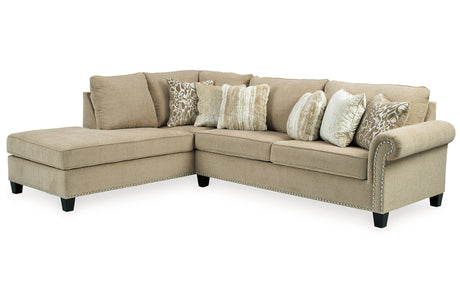 Dovemont Putty 2-Piece Sectional with Chaise, Chair and Ottoman