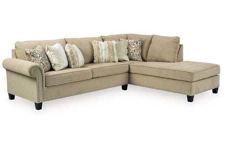 Dovemont Putty 2-Piece Sectional with Chair and Ottoman