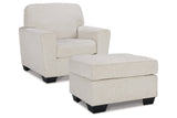 Cashton Snow Chair and Ottoman -  Ashley - Luna Furniture