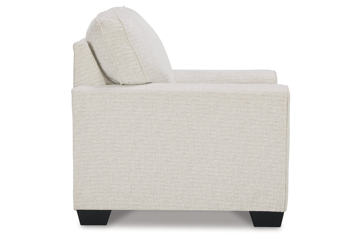 Cashton Snow Chair and Ottoman -  Ashley - Luna Furniture