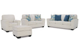 Cashton Snow Sofa, Loveseat, Chair and Ottoman -  Ashley - Luna Furniture