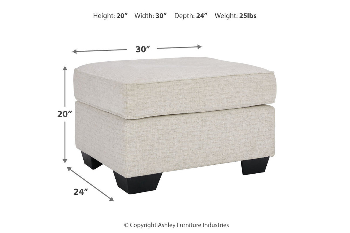 Cashton Snow Chair and Ottoman -  Ashley - Luna Furniture