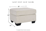 Cashton Snow Sofa, Loveseat, Chair and Ottoman -  Ashley - Luna Furniture