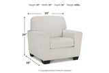 Cashton Snow Chair and Ottoman -  Ashley - Luna Furniture