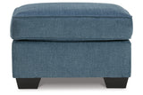 Cashton Blue Chair and Ottoman -  Ashley - Luna Furniture