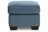 Cashton Blue Chair and Ottoman -  Ashley - Luna Furniture