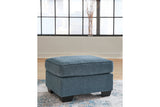 Cashton Blue Chair and Ottoman -  Ashley - Luna Furniture