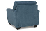 Cashton Blue Chair and Ottoman -  Ashley - Luna Furniture