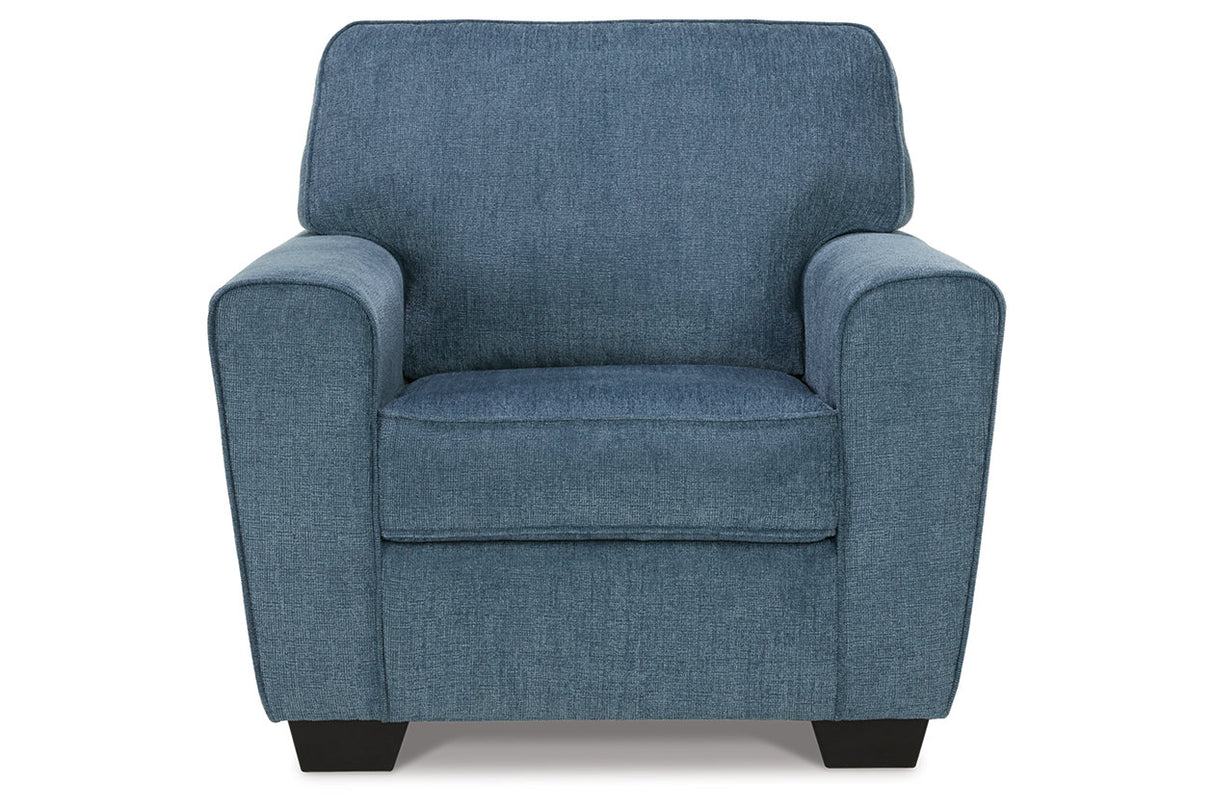 Cashton Blue Sofa, Loveseat, Chair and Ottoman -  Ashley - Luna Furniture