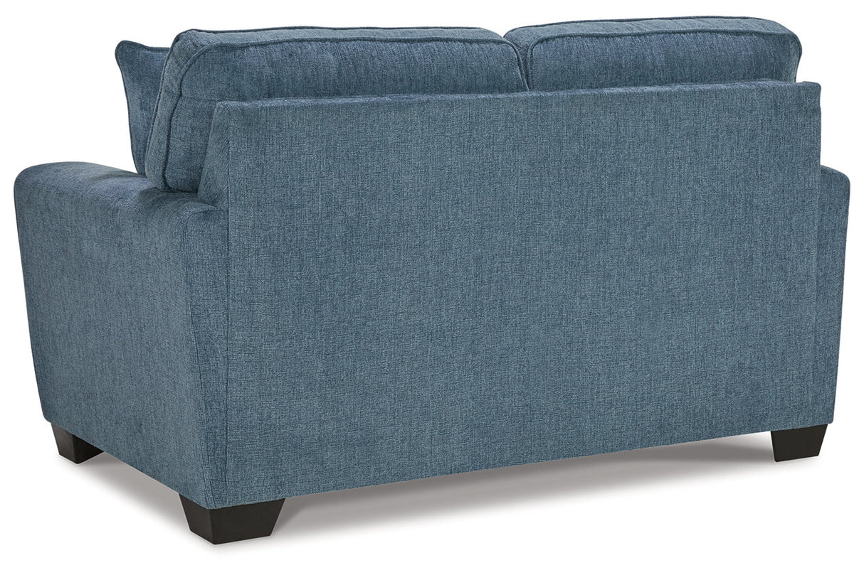 Cashton Blue Sofa, Loveseat, Chair and Ottoman -  Ashley - Luna Furniture