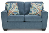 Cashton Blue Sofa, Loveseat, Chair and Ottoman -  Ashley - Luna Furniture