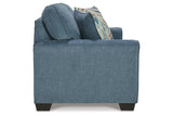 Cashton Blue Sofa, Loveseat, Chair and Ottoman -  Ashley - Luna Furniture