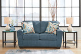 Cashton Blue Sofa, Loveseat, Chair and Ottoman -  Ashley - Luna Furniture