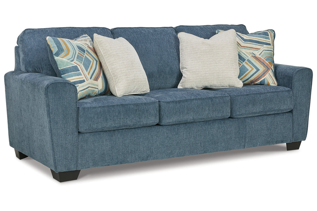 Cashton Blue Sofa, Loveseat, Chair and Ottoman -  Ashley - Luna Furniture