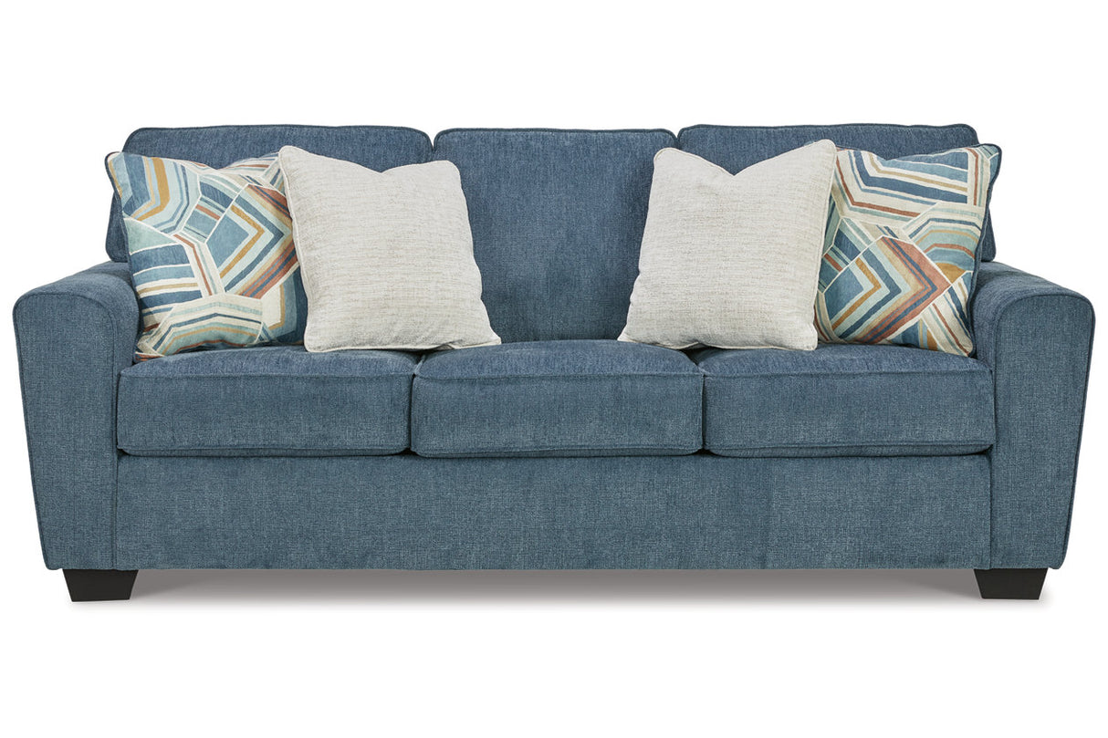 Cashton Blue Sofa, Loveseat, Chair and Ottoman -  Ashley - Luna Furniture