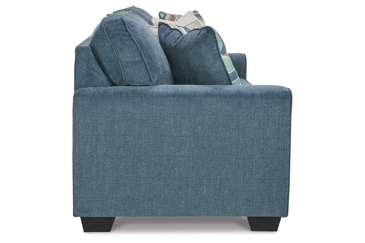 Cashton Blue Sofa, Loveseat, Chair and Ottoman -  Ashley - Luna Furniture